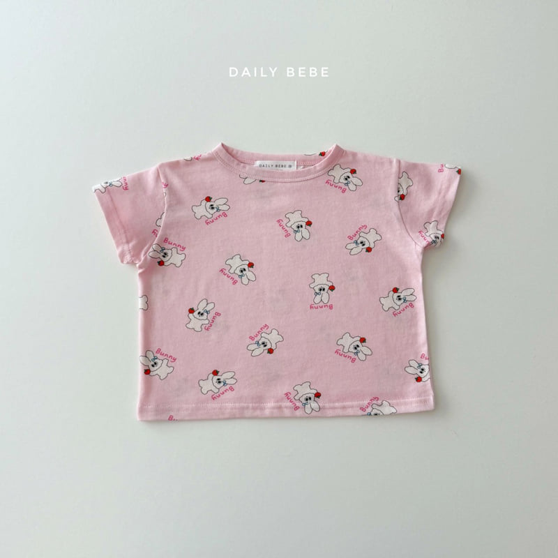 Daily Bebe - Korean Children Fashion - #minifashionista - Pattern Short Sleeve Tee - 4