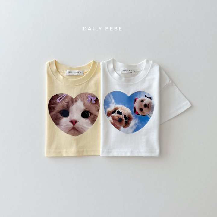 Daily Bebe - Korean Children Fashion - #prettylittlegirls - Heart Crop Tee