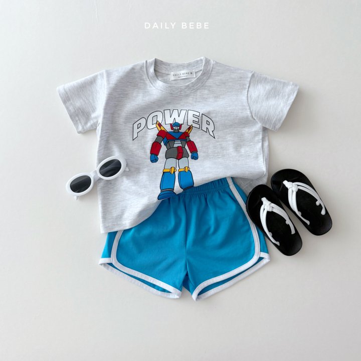 Daily Bebe - Korean Children Fashion - #prettylittlegirls - Power Robot Short Sleeve Tee - 8