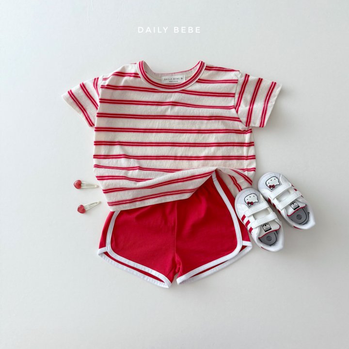 Daily Bebe - Korean Children Fashion - #minifashionista - Short Sleeve Tee Set - 4