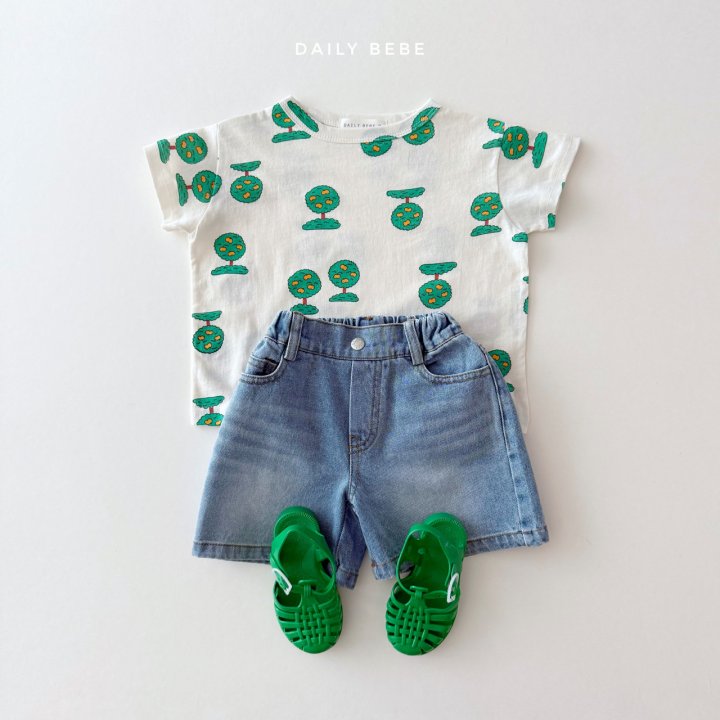 Daily Bebe - Korean Children Fashion - #stylishchildhood - Pattern Short Sleeve Tee - 8