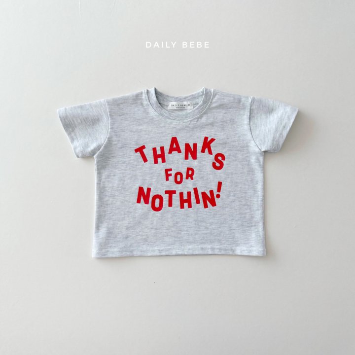 Daily Bebe - Korean Children Fashion - #todddlerfashion - Thanks Short Sleeve Tee - 10