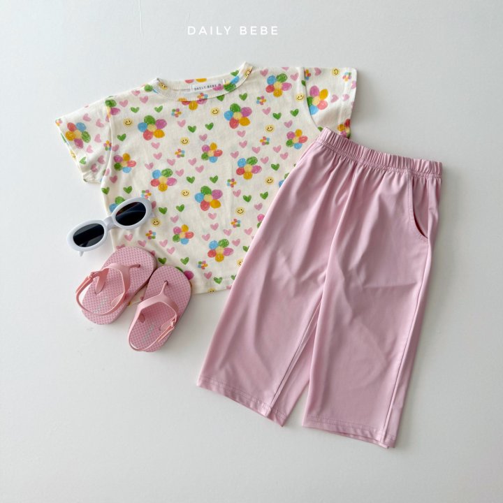 Daily Bebe - Korean Children Fashion - #todddlerfashion - Pattern Short Sleeve Tee - 6
