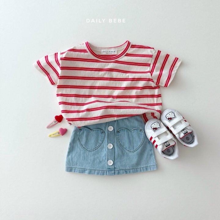 Daily Bebe - Korean Children Fashion - #todddlerfashion - Short Sleeve Tee Set - 5