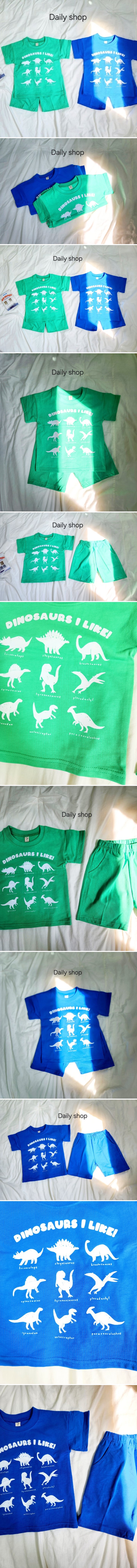 Daily shop - Korean Children Fashion - #toddlerclothing - Modern Dino Top Bottom Set