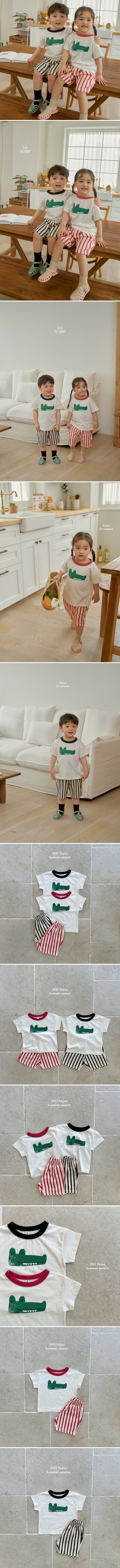 Dajoa - Korean Children Fashion - #kidzfashiontrend - Crocodile Top Bottom Set