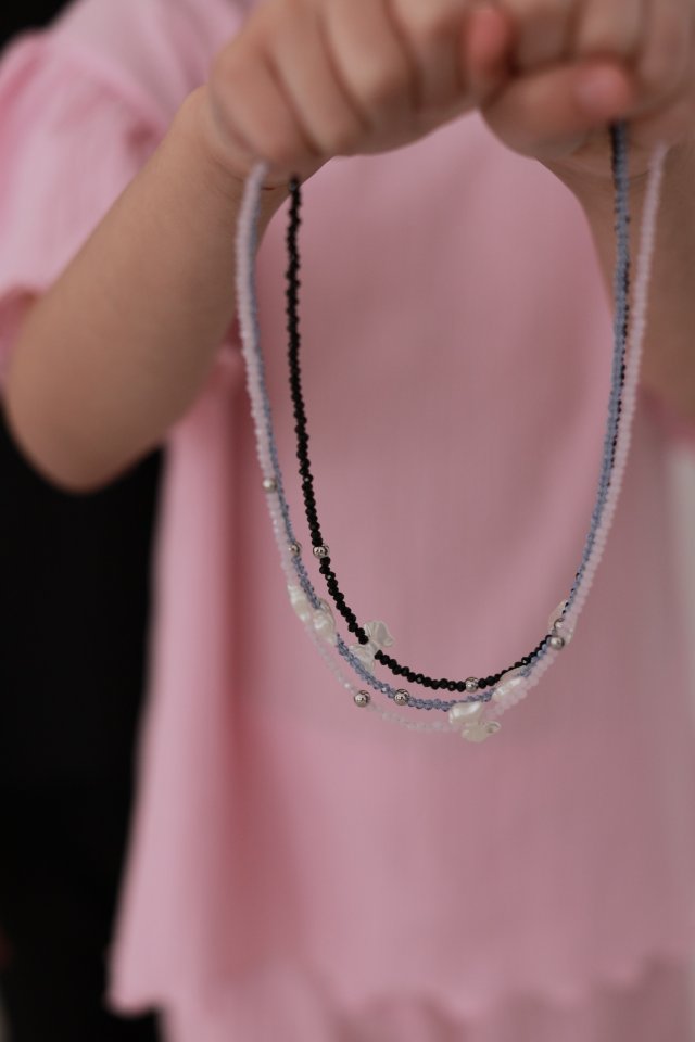 Dalla - Korean Baby Fashion - #babyboutique - Bling Ribbon Necklace - 4