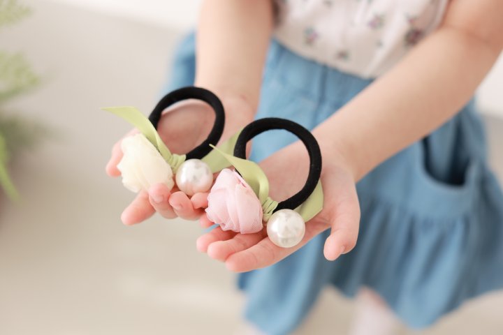 Dalla - Korean Baby Fashion - #babyboutiqueclothing - Rose Hair Tie - 4