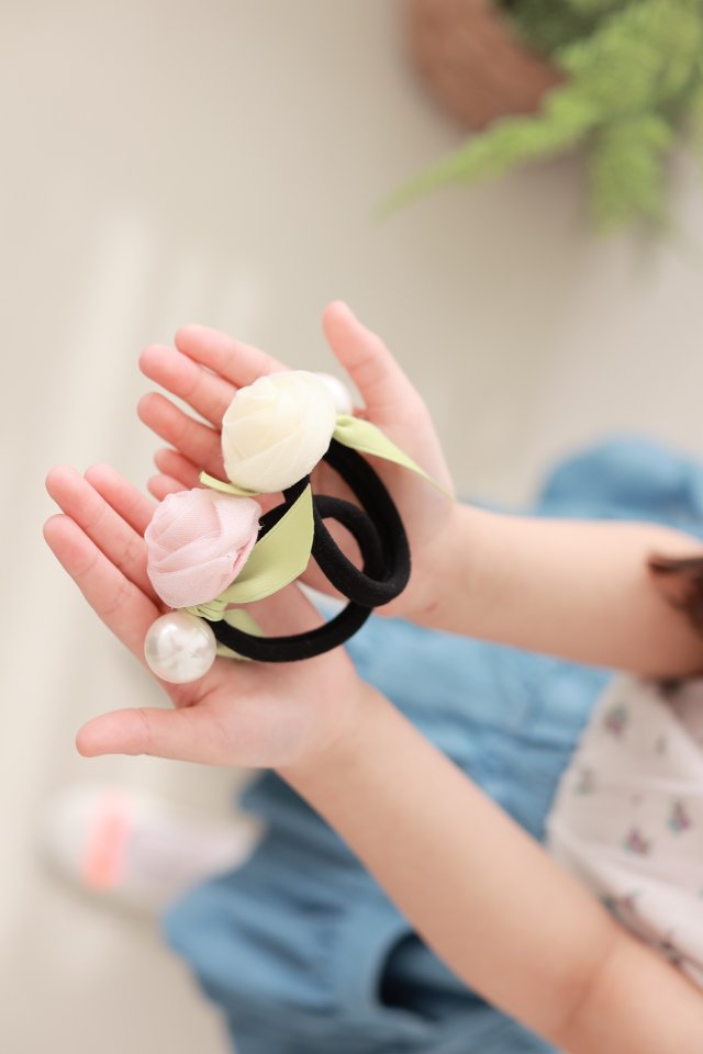 Dalla - Korean Baby Fashion - #babyfashion - Rose Hair Tie - 5
