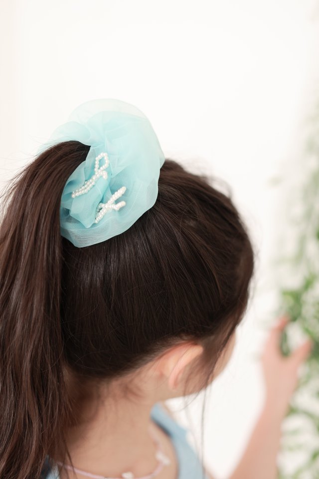 Dalla - Korean Baby Fashion - #babyoutfit - Chiffon Pearl Hair Tie - 11