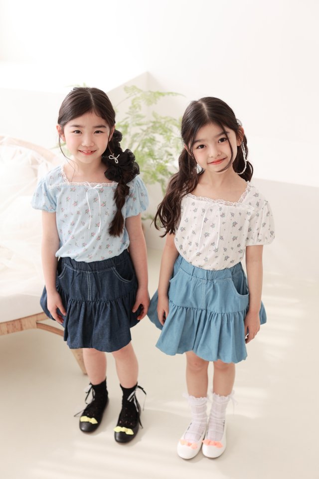 Dalla - Korean Children Fashion - #Kfashion4kids - Eyelet Flower Tee - 7