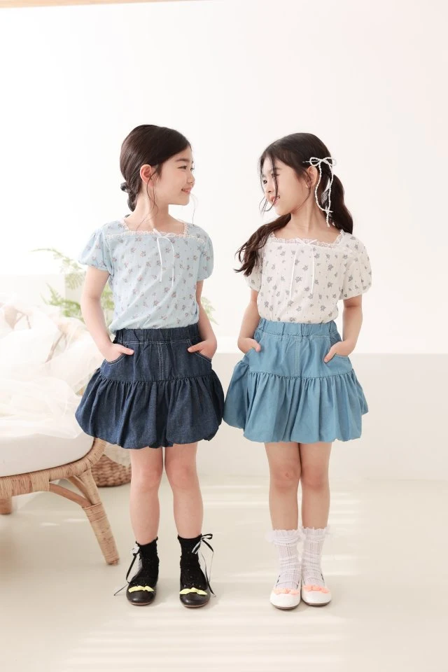 Dalla - Korean Children Fashion - #childofig - Balloon Denim Skirt - 9