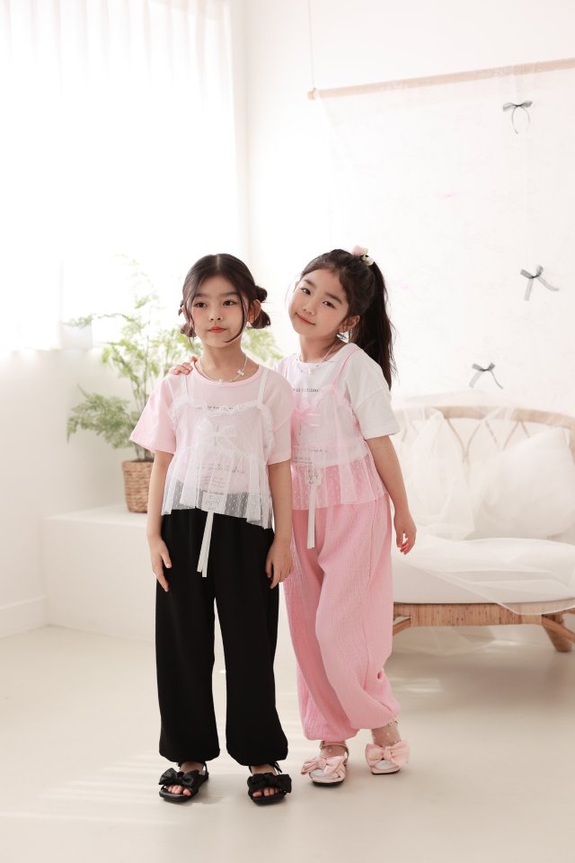 Dalla - Korean Children Fashion - #childofig - Dot Mesh Bustier - 9