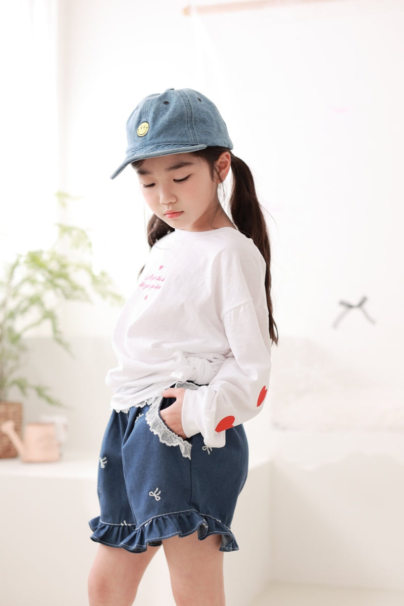 Dalla - Korean Children Fashion - #childofig - Ribbon Embroidery Shorts - 12