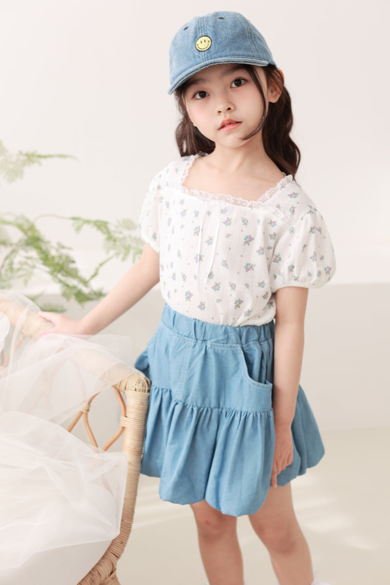 Dalla - Korean Children Fashion - #childrensboutique - Balloon Denim Skirt - 10