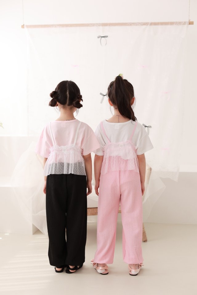 Dalla - Korean Children Fashion - #childrensboutique - Dot Mesh Bustier - 10
