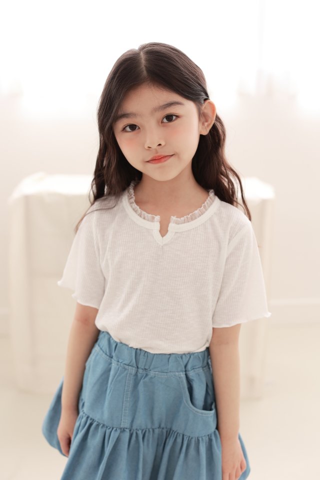 Dalla - Korean Children Fashion - #discoveringself - Wave Rib  Tee - 5