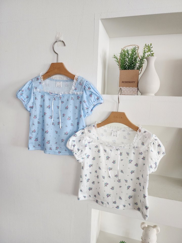 Dalla - Korean Children Fashion - #discoveringself - Eyelet Flower Tee - 2