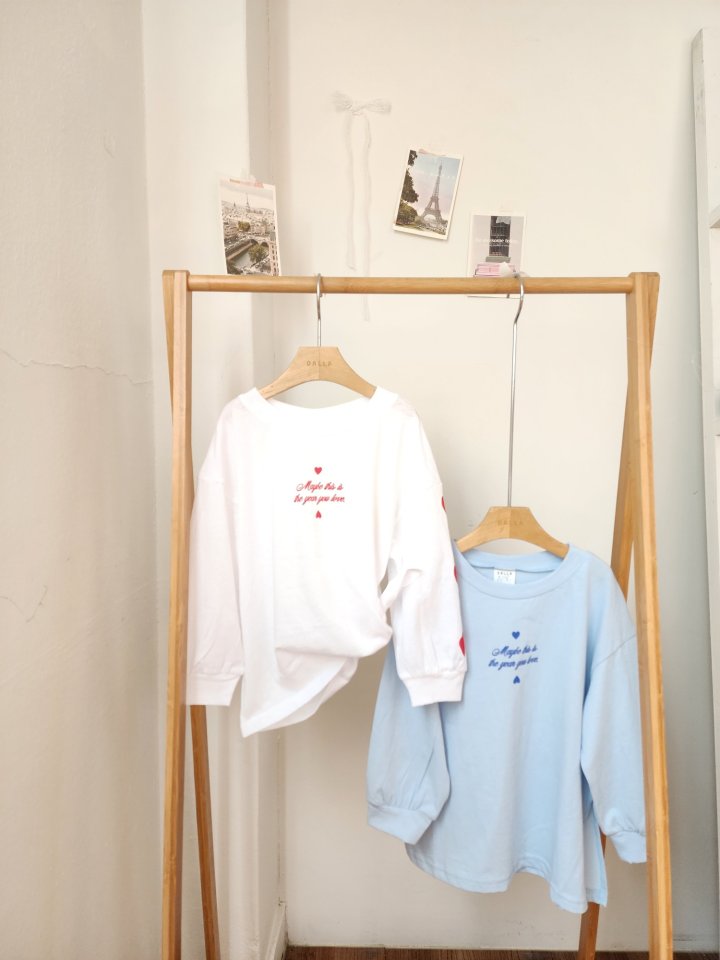 Dalla - Korean Children Fashion - #kidsshorts - Love Summer Long Sleeve Tee - 2