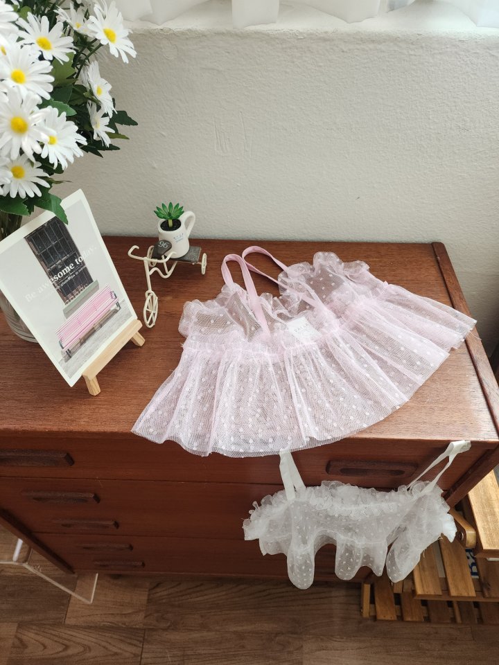 Dalla - Korean Children Fashion - #kidsstore - Dot Mesh Bustier