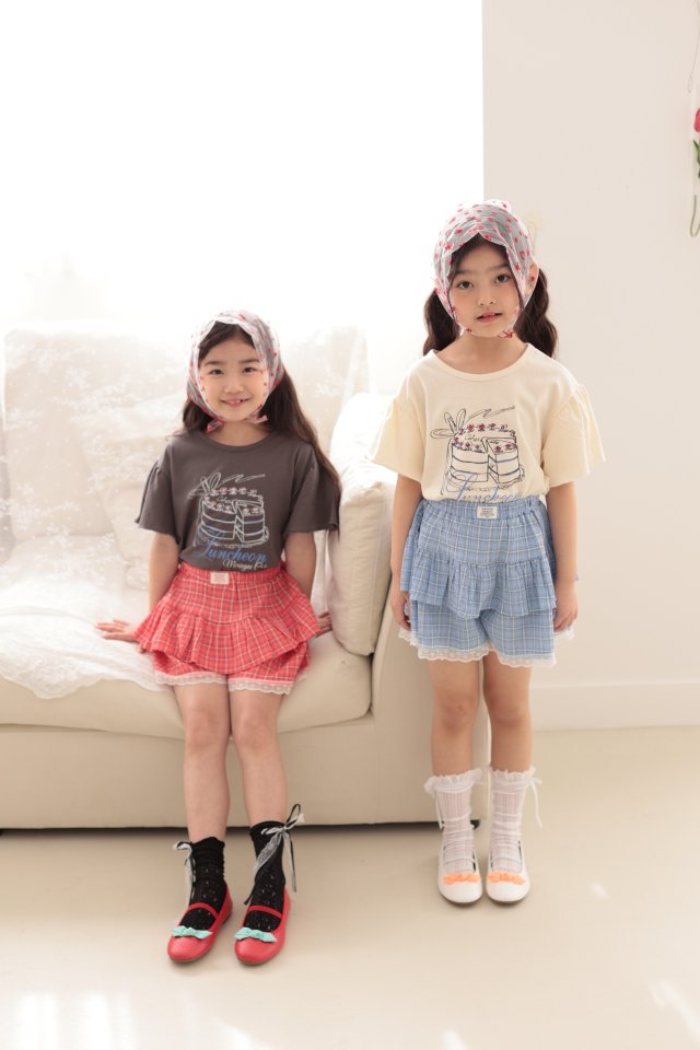 Dalla - Korean Children Fashion - #littlefashionista - Roro Check Skirt Pants - 6
