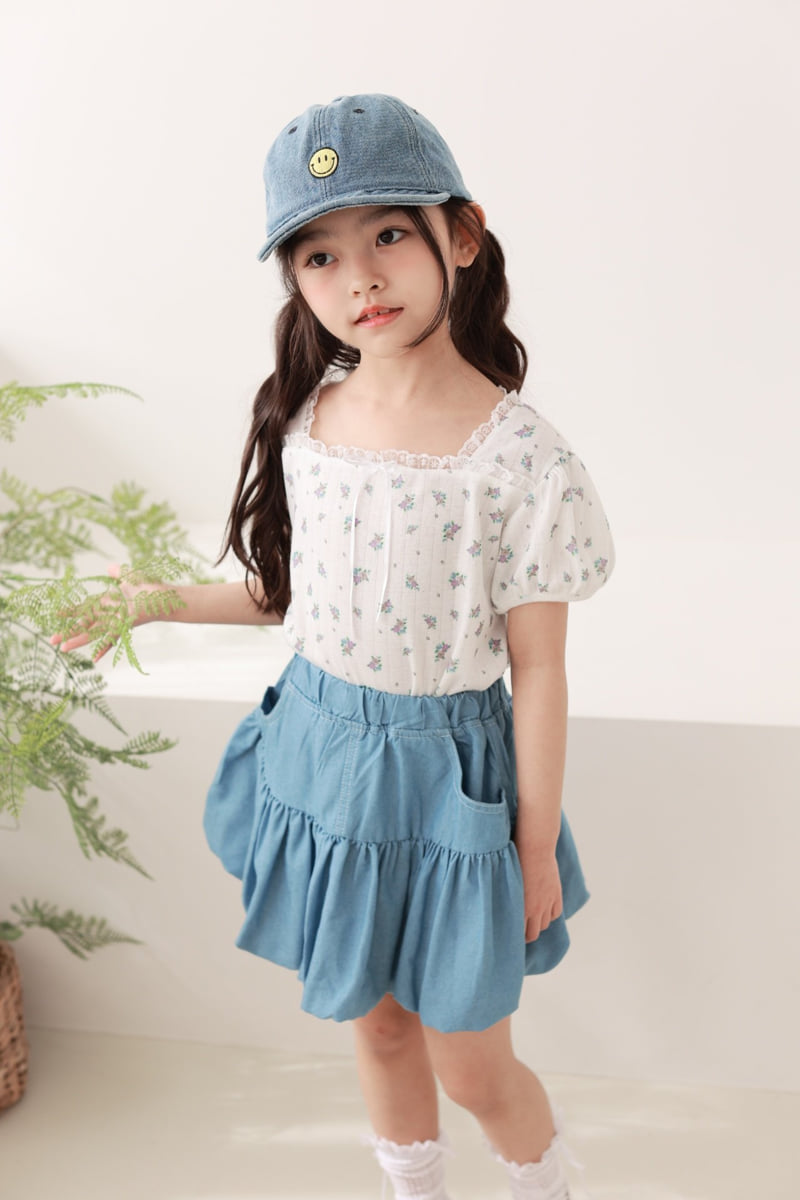 Dalla - Korean Children Fashion - #magicofchildhood - Eyelet Flower Tee - 9