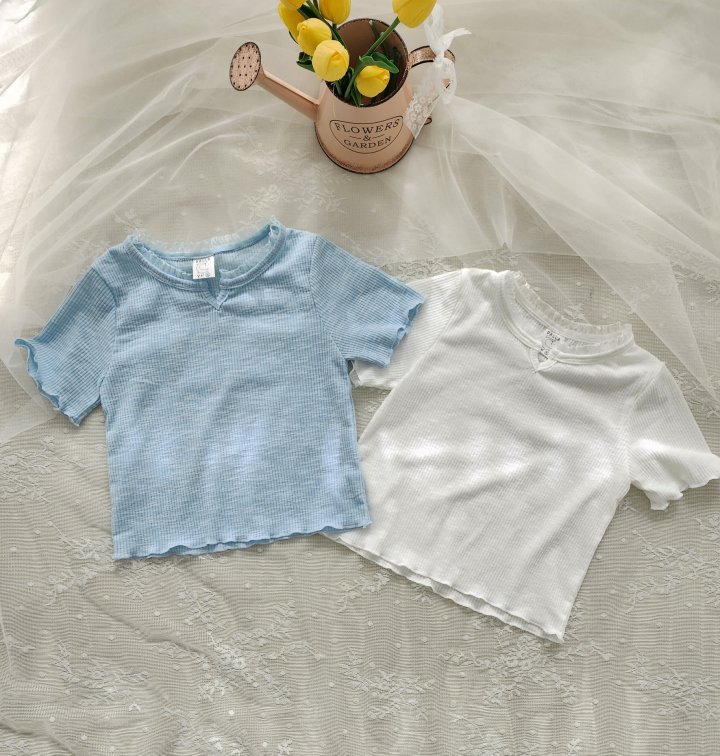Dalla - Korean Children Fashion - #stylishchildhood - Wave Rib  Tee