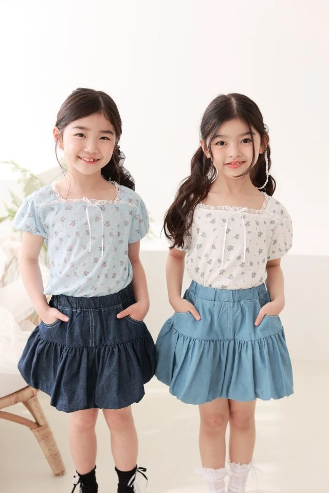 Dalla - Korean Children Fashion - #todddlerfashion - Balloon Denim Skirt - 6