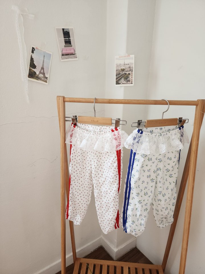 Dalla - Korean Children Fashion - #todddlerfashion - Molang Flower Jogger Pants - 5