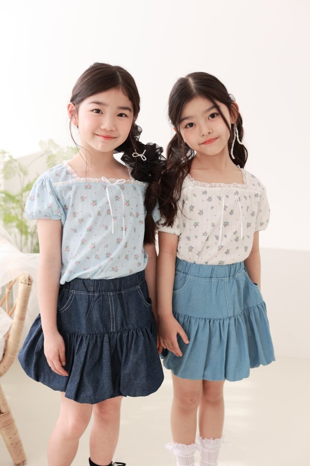 Dalla - Korean Children Fashion - #toddlerclothing - Balloon Denim Skirt - 7