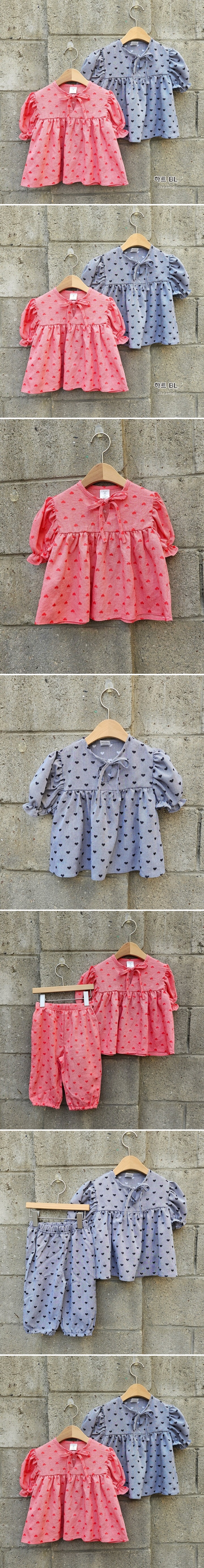 Dazzling - Korean Children Fashion - #childofig - Heart Blouse  