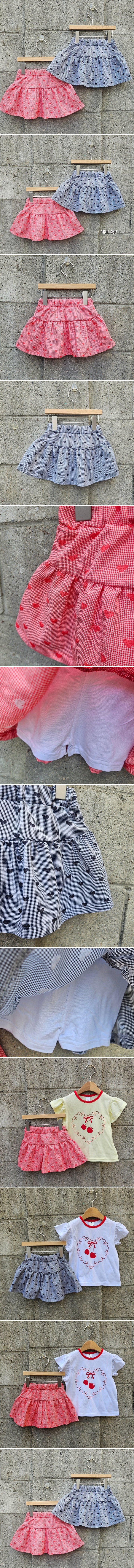 Dazzling - Korean Children Fashion - #kidzfashiontrend - Heart Skirt
