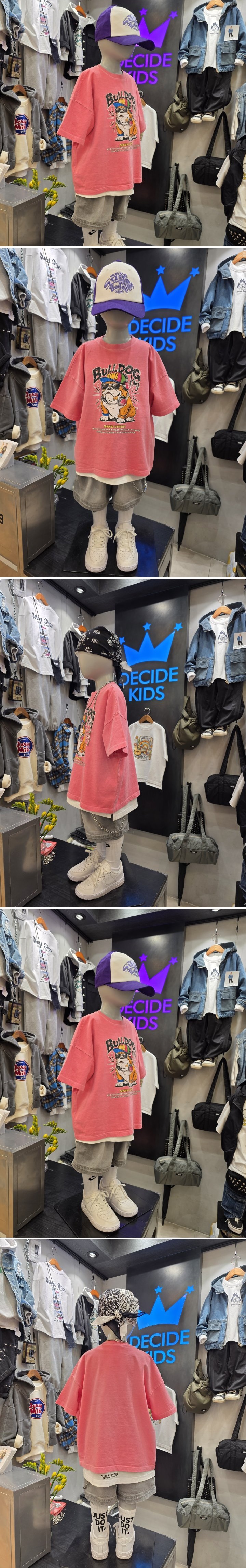 Decide Kids - Korean Children Fashion - #designkidswear - Bulldog Short Sleeve Tee