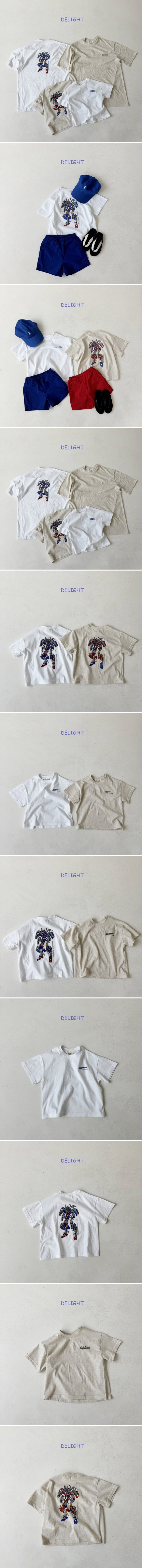 Delight - Korean Children Fashion - #toddlerclothing - Summer Robot Tee