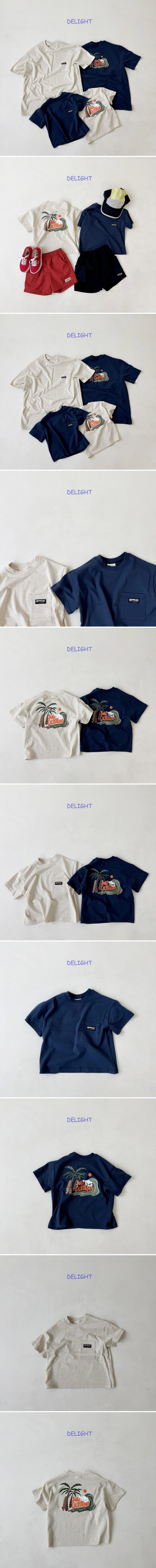 Delight - Korean Women Fashion - #vintagekidsstyle - Pocket Island Tee (Adult)