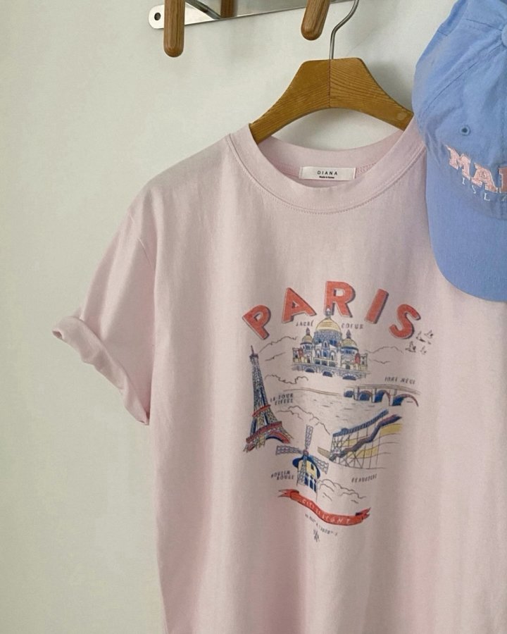 Diana - Korean Women Fashion - #momslook - Paris 2 Tee - 3