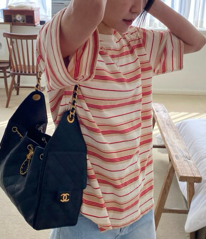 Diana - Korean Women Fashion - #momslook - Nicky Stripe Tee - 3