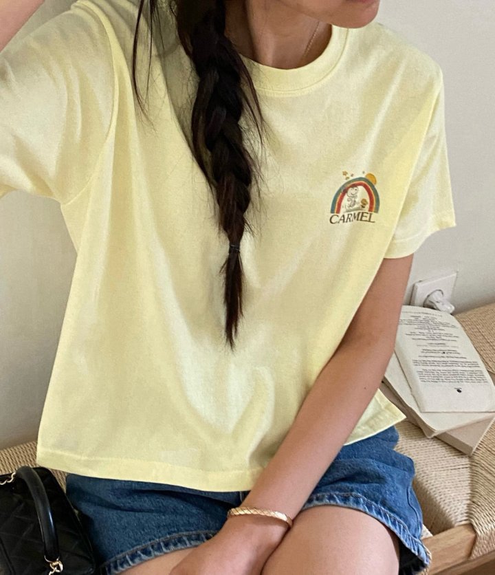 Diana - Korean Women Fashion - #womensfashion - Caramel Crop Tee - 4