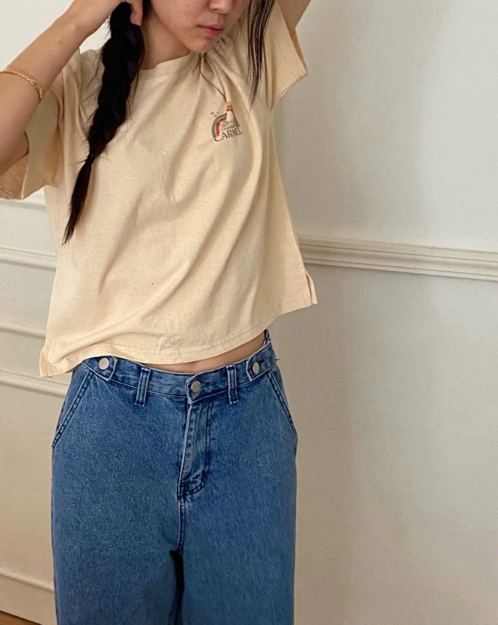 Diana - Korean Women Fashion - #momslook - Caramel Crop Tee - 8