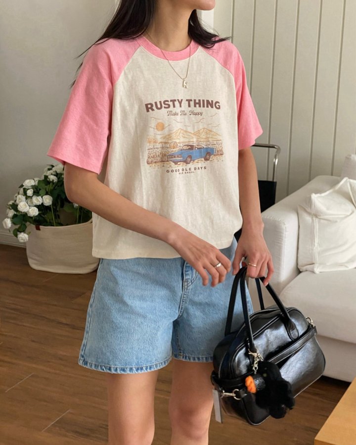 Diana - Korean Women Fashion - #momslook - Rusty Raglan Tee - 10