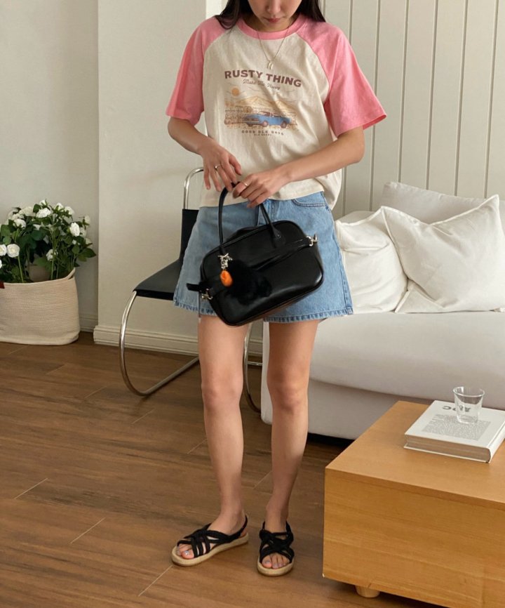 Diana - Korean Women Fashion - #momslook - Rusty Raglan Tee - 11