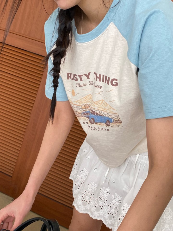 Diana - Korean Women Fashion - #momslook - Rusty Raglan Tee - 6