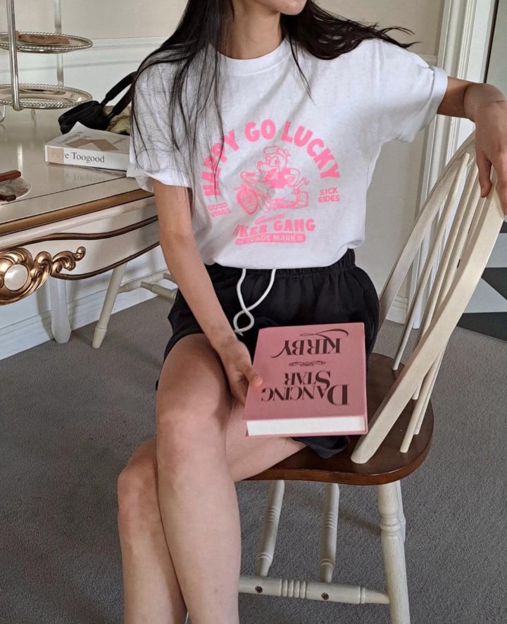 Diana - Korean Women Fashion - #momslook - Happy Tee - 10