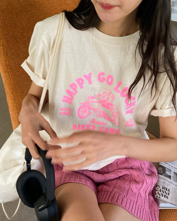 Diana - Korean Women Fashion - #restrostyle - Happy Tee - 3