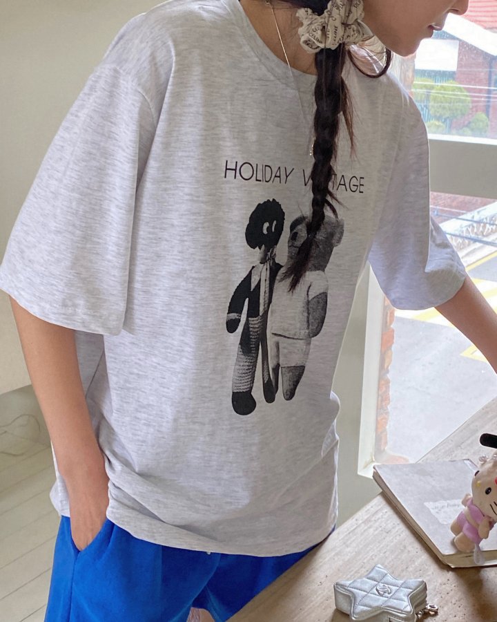 Diana - Korean Women Fashion - #romanticstyle - Holiday Tee - 3