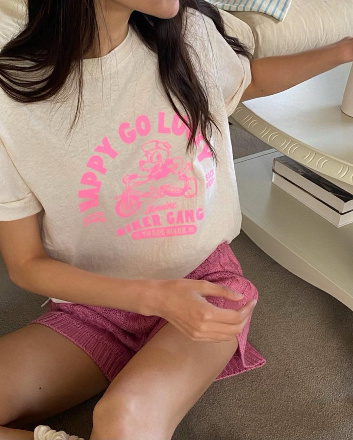 Diana - Korean Women Fashion - #thelittlethings - Happy Tee - 7
