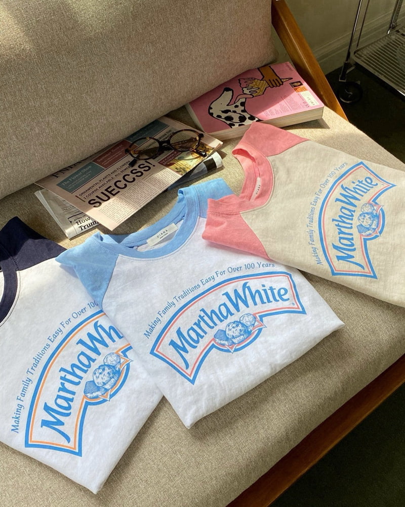 Diana - Korean Women Fashion - #vintageinspired - Muffin Raglan Tee - 12