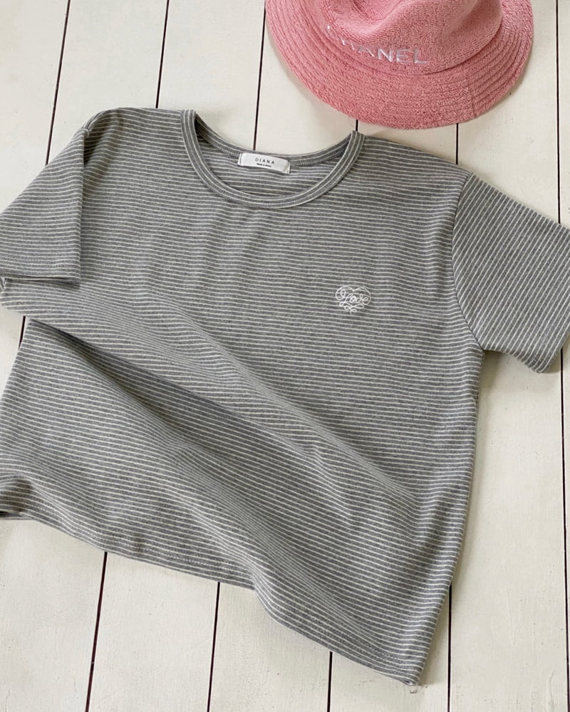 Diana - Korean Women Fashion - #womensfashion - Cotton Candy Stripe Tee - 12