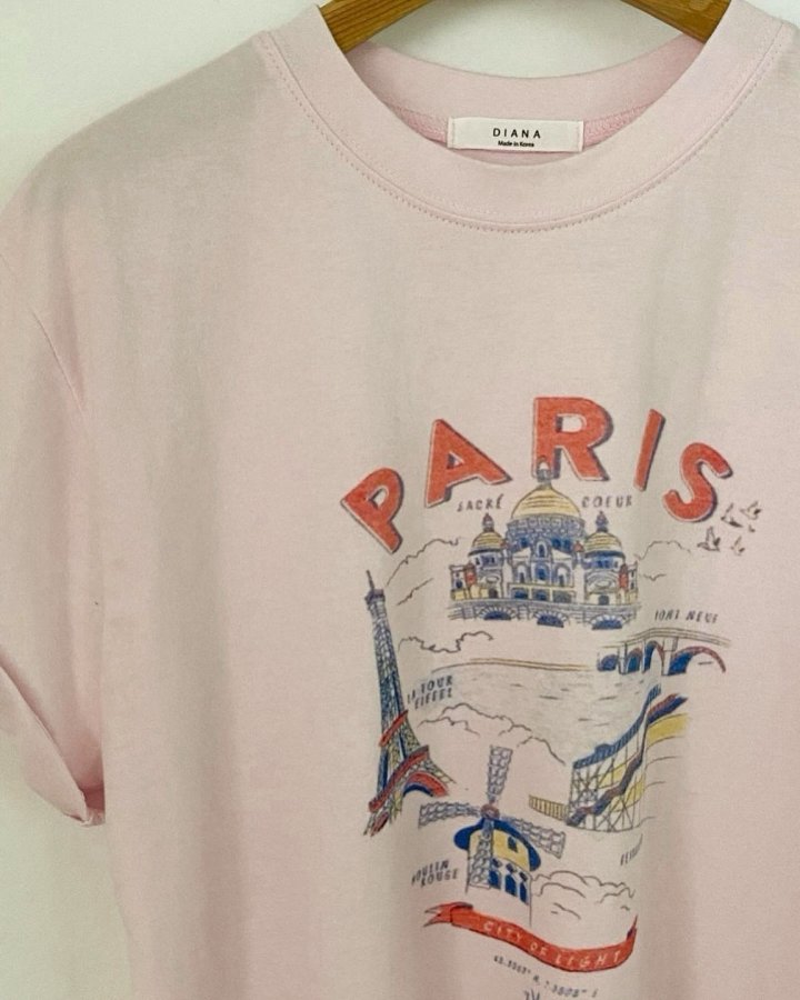 Diana - Korean Women Fashion - #momslook - Paris 2 Tee - 4