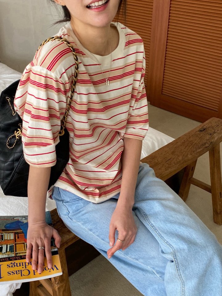 Diana - Korean Women Fashion - #womensfashion - Nicky Stripe Tee - 2